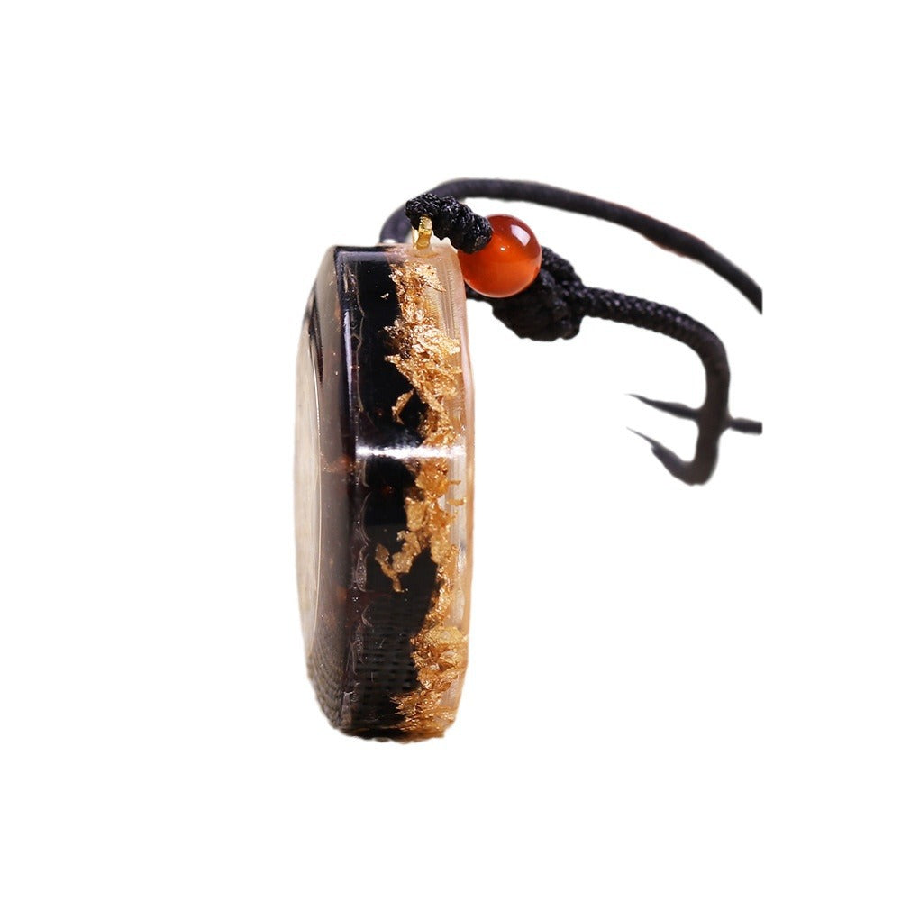 Handmade Crystal Chip Resin Pendant Necklace