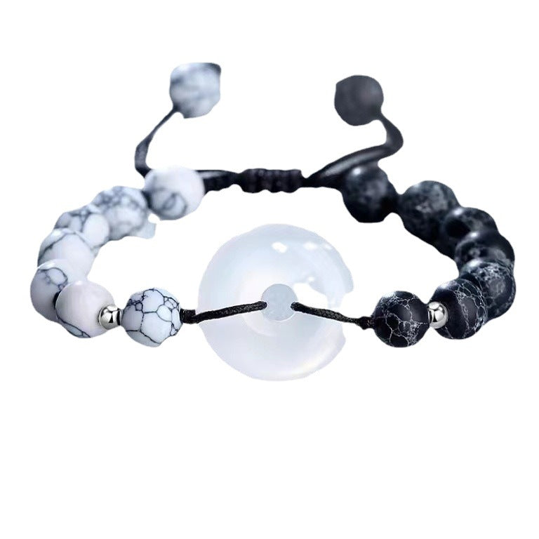 Natural Agate Pi Xiu (Peace Lock) Bracelet for Men