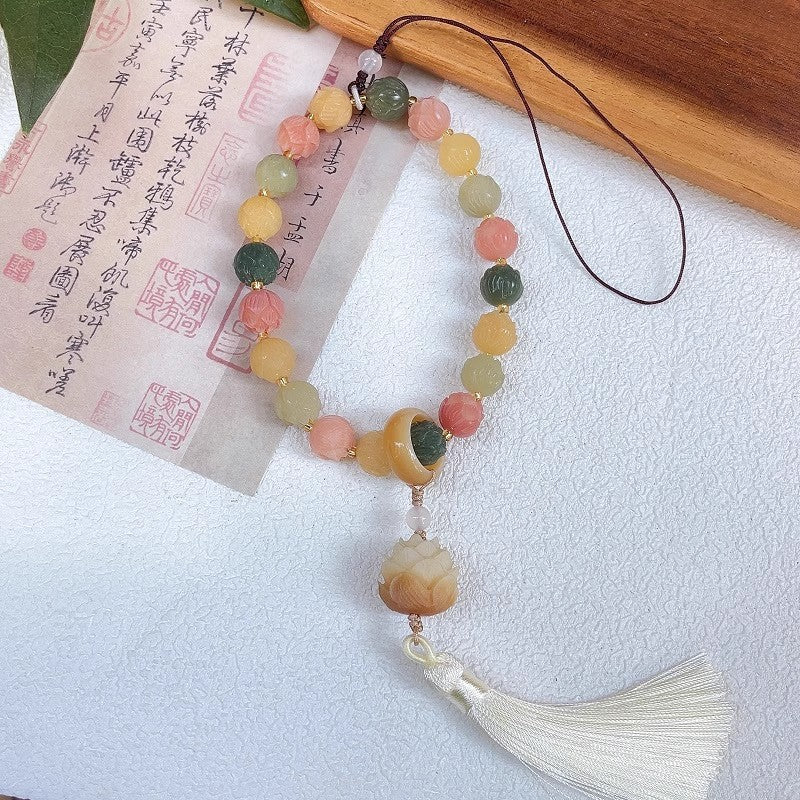 Bodhi Lotus Bag Pendant, Bringing Wealth