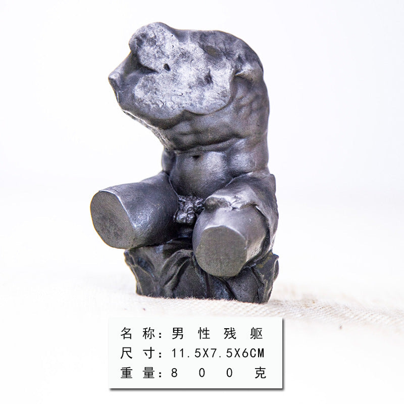 Modern Minimalist European-Style Art Sculpture: Torso Figurine for Office, Wine Cabinet, or Entryway Desktop Decor