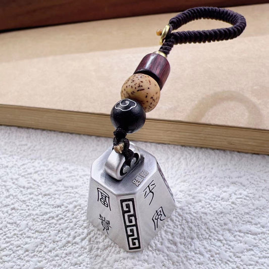 24g 999 Pure Silver Chinese Weight Handpiece - Symbol of Contentment and Wish Fulfillment