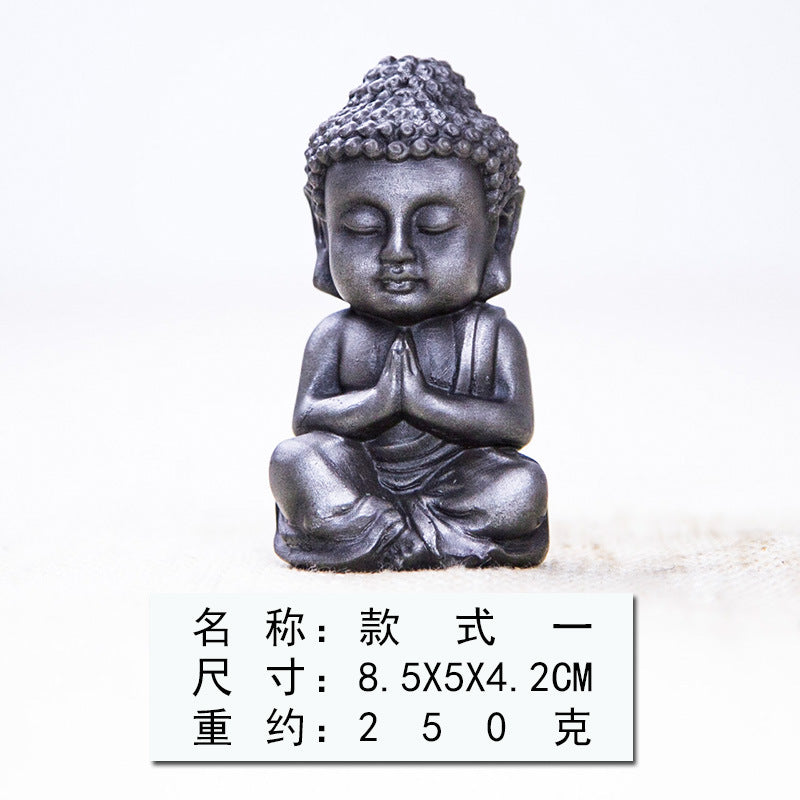 Chinese Zen-Inspired Creative Buddha Shakyamuni Figurine, Handmade Home Decor Ornament for Living Room Tabletop Craftsmanship