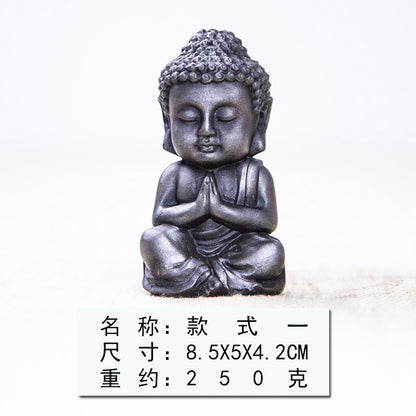 Chinese Zen-Inspired Creative Buddha Shakyamuni Figurine, Handmade Home Decor Ornament for Living Room Tabletop Craftsmanship