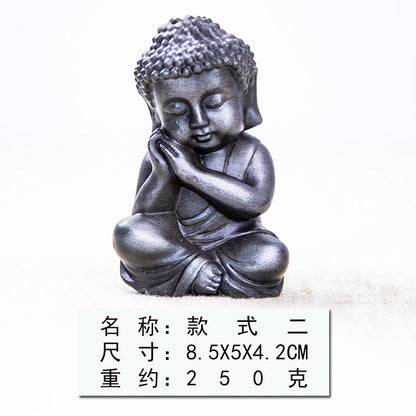 Chinese Zen-Inspired Creative Buddha Shakyamuni Figurine, Handmade Home Decor Ornament for Living Room Tabletop Craftsmanship