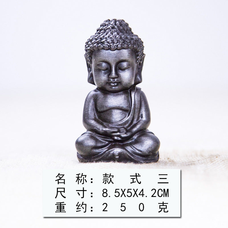 Chinese Zen-Inspired Creative Buddha Shakyamuni Figurine, Handmade Home Decor Ornament for Living Room Tabletop Craftsmanship