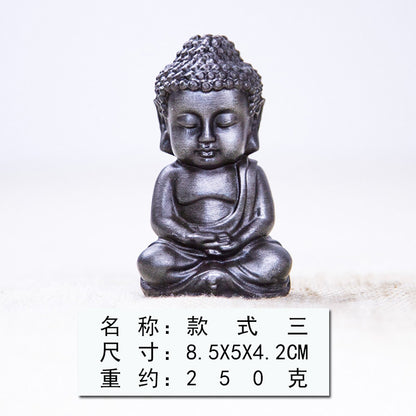 Chinese Zen-Inspired Creative Buddha Shakyamuni Figurine, Handmade Home Decor Ornament for Living Room Tabletop Craftsmanship