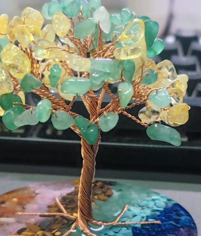 Crystal Wealth Tree, Money Tree, Decorative Ornament Craft