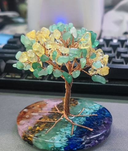 Crystal Wealth Tree, Money Tree, Decorative Ornament Craft