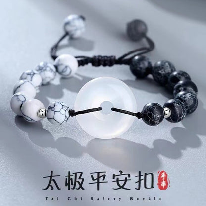 Natural Agate Pi Xiu (Peace Lock) Bracelet for Men