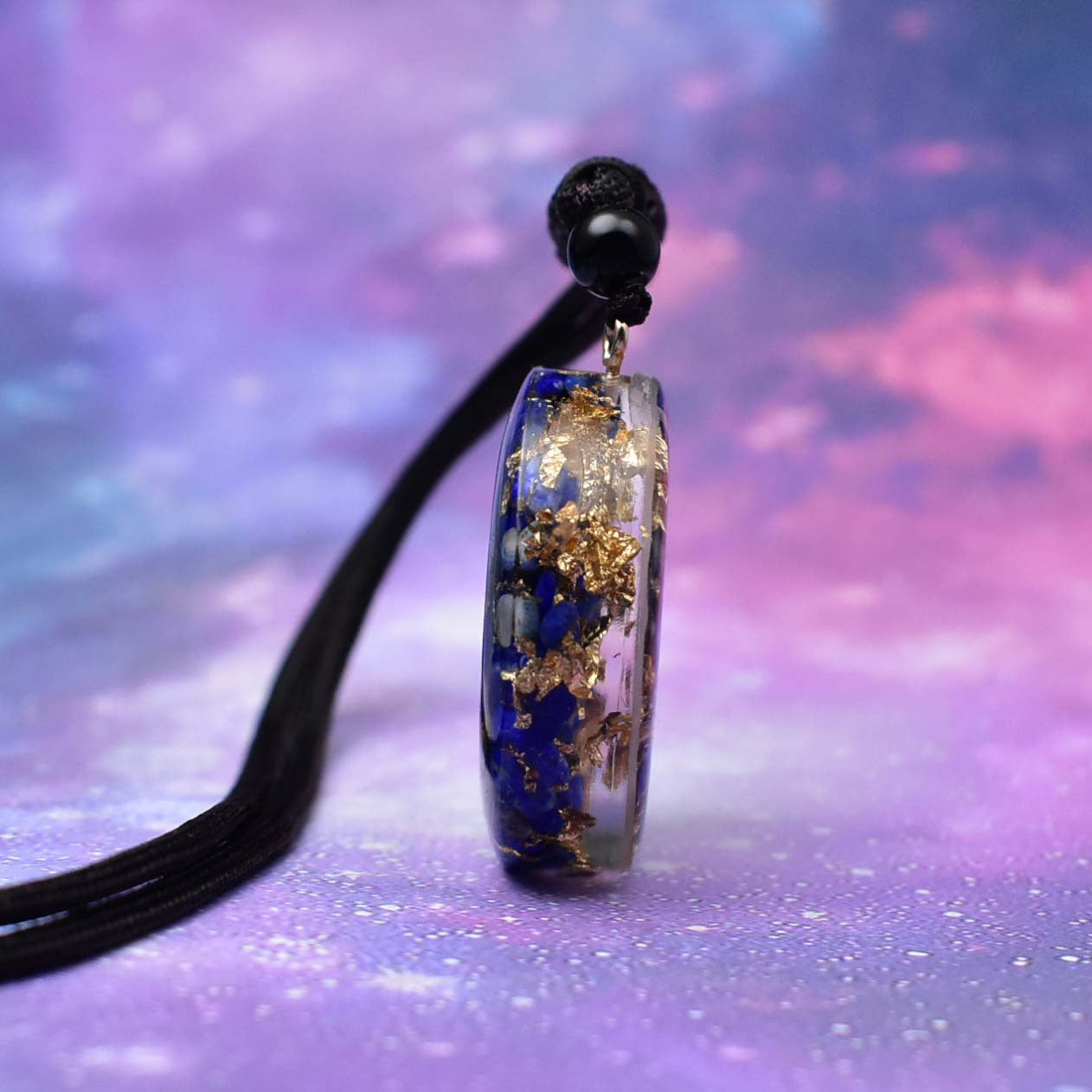 Crystal Stone Resin Epoxy Pendant Necklace