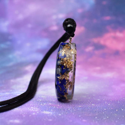Crystal Stone Resin Epoxy Pendant Necklace