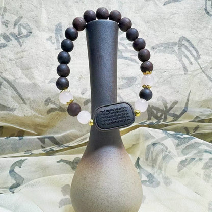 Natural Aloeswood and Sandalwood Double-Wrap Bracelet