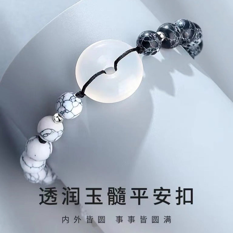 Natural Agate Pi Xiu (Peace Lock) Bracelet for Men