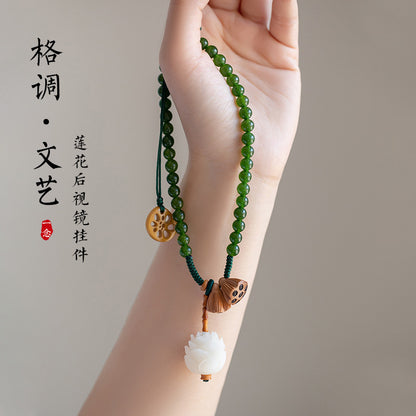 Bodhi Lotus Car Rearview Mirror Pendant.