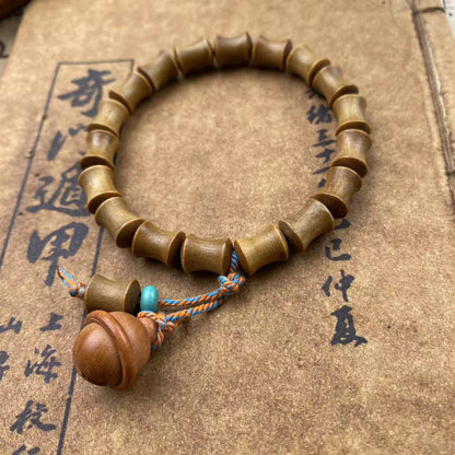 Natural Green Sandalwood Bamboo Segment Bell Bracelet