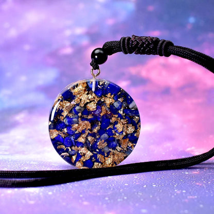 Crystal Stone Resin Epoxy Pendant Necklace