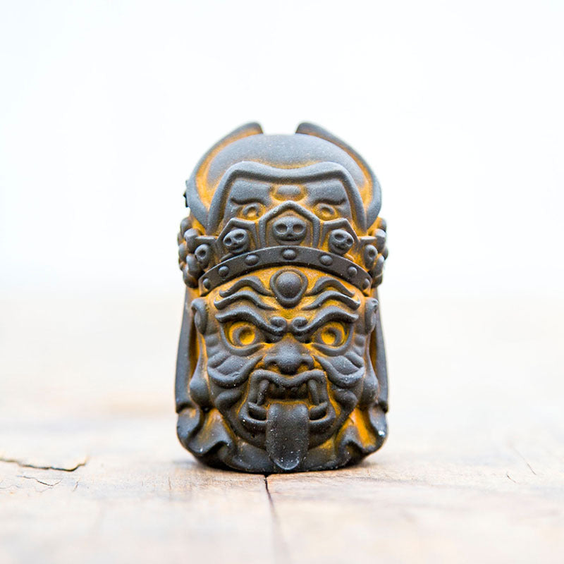 New Chinese-Style National-Inspired "Four-No Zakiram Zen Ornament," Handcrafted Cast Iron-Like Decor for Study, Tea Pet, and Home Display