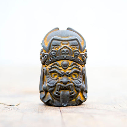 New Chinese-Style National-Inspired "Four-No Zakiram Zen Ornament," Handcrafted Cast Iron-Like Decor for Study, Tea Pet, and Home Display