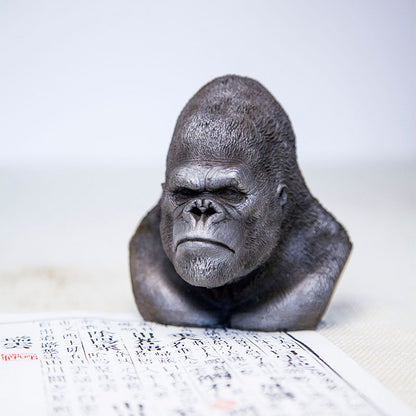 Art Figurine Bust Decoration: Handcrafted, sturdy Gorilla Desktop Home Decor Ornament