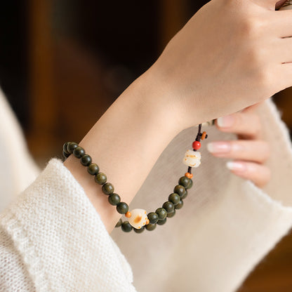 Natural Green Sandalwood Phone Strap