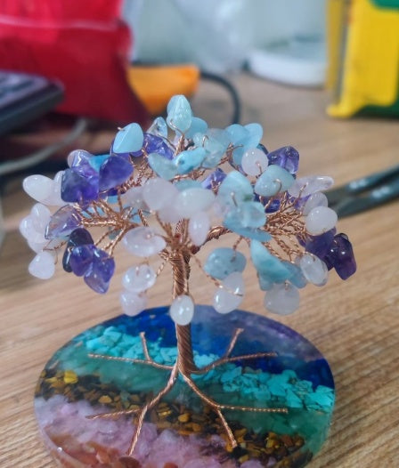 Crystal Wealth Tree, Money Tree, Decorative Ornament Craft