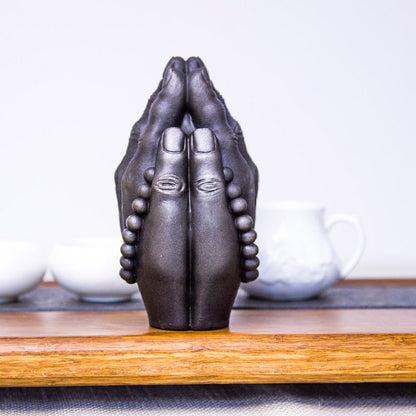 Zen-Inspired Neo-Chinese Creative Ornament of Amitabha Buddha with Hands Joined in Prayer