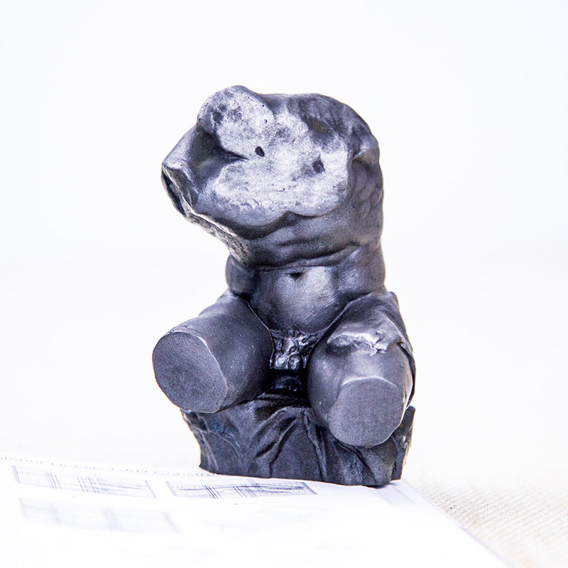 Modern Minimalist European-Style Art Sculpture: Torso Figurine for Office, Wine Cabinet, or Entryway Desktop Decor