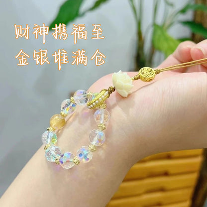 Pendant Peace Charm and Yellow Wealth God Phone Chain