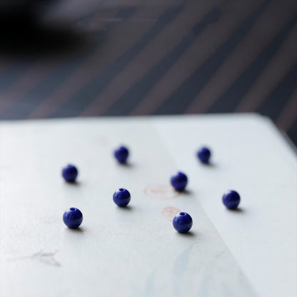 Lapis Lazuli Bracelet with Sand Gold Koi Fish and Spinning Beads