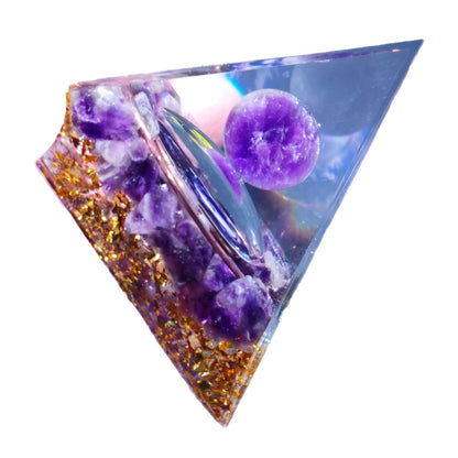 Crystal Ball Fragment Pyramid Home Craft Resin Ornament