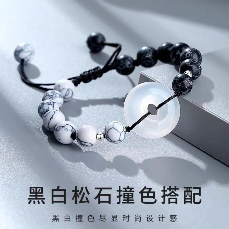 Natural Agate Pi Xiu (Peace Lock) Bracelet for Men