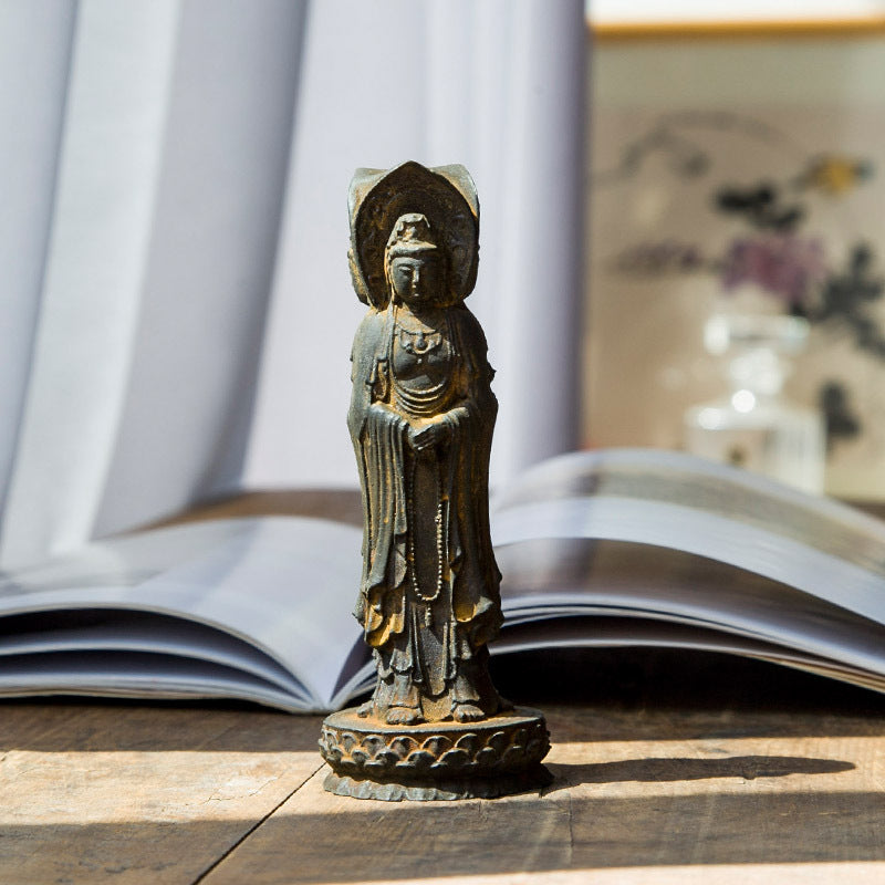 Zen-Style Neo-Chinese Statue Ornament of Nanhai Guanyin Bodhisattva