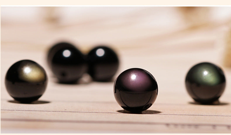 Natural Obsidian Buddha Bead Lotus Pod Bracelet