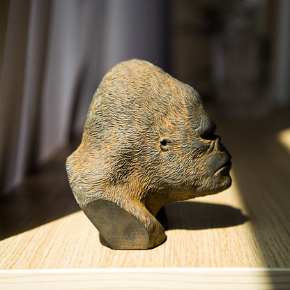 Art Figurine Bust Decoration: Handcrafted, sturdy Gorilla Desktop Home Decor Ornament