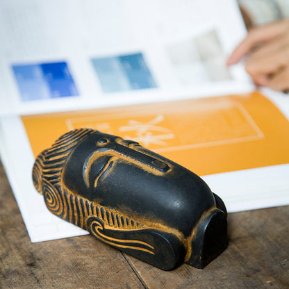 New Chinese-Style Zen-Inspired Abstract Buddha Head Figurine