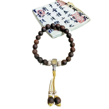 Natural Aloeswood and Sandalwood Double-Wrap Bracelet