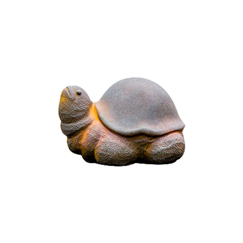 New Chinese-Style Creative Adorable Mini Turtle Ornament: Personalized Decor for Study, Tea Pet, Handcrafted Cast Iron-Style Home Decoration