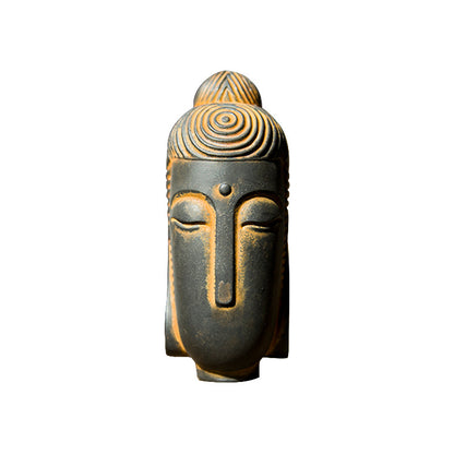 New Chinese-Style Zen-Inspired Abstract Buddha Head Figurine