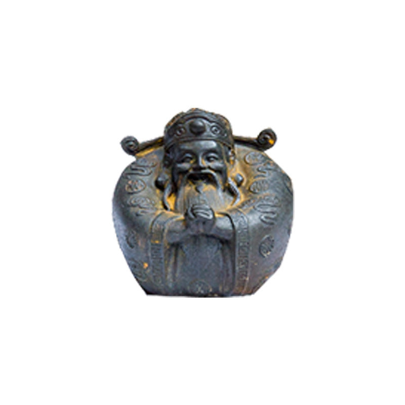 Desktop ornaments of Fu, Lu, and Shou (the Three Star Gods) in the Neo-Chinese style, inspired by cast iron