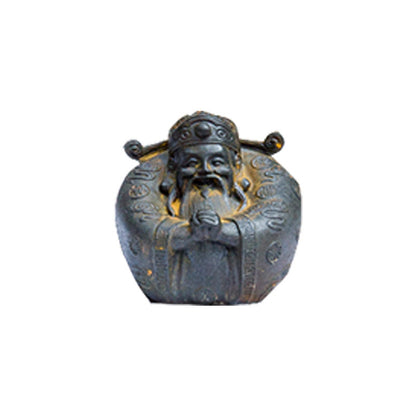 Desktop ornaments of Fu, Lu, and Shou (the Three Star Gods) in the Neo-Chinese style, inspired by cast iron