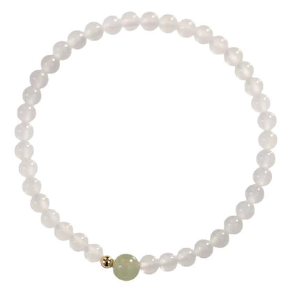 Natural Hetian Jade White Agate Bracelet
