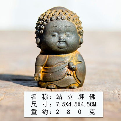 New Chinese-Style Zen-Inspired Creative Small Buddha Figurine: Chubby Buddha Ornament