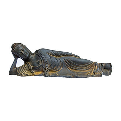 Neo-Chinese Reclining Shakyamuni Buddha Desktop Ornament with Zen Inspiring Design: Handmade Art for Desk and Tea Table Decoration