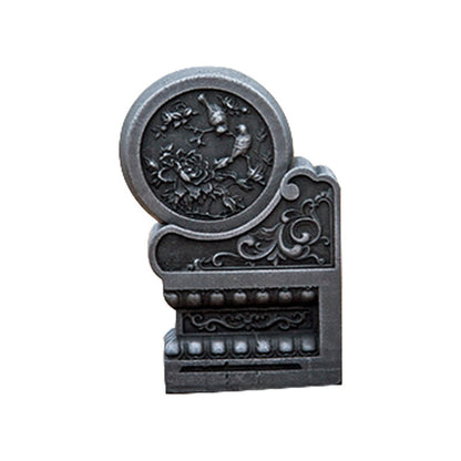 New Chinese-Style National-Inspired Cast Iron Imitation Drum Stone Doorstop Desktop Ornament, Handcrafted Tea Pet in Natural Finish