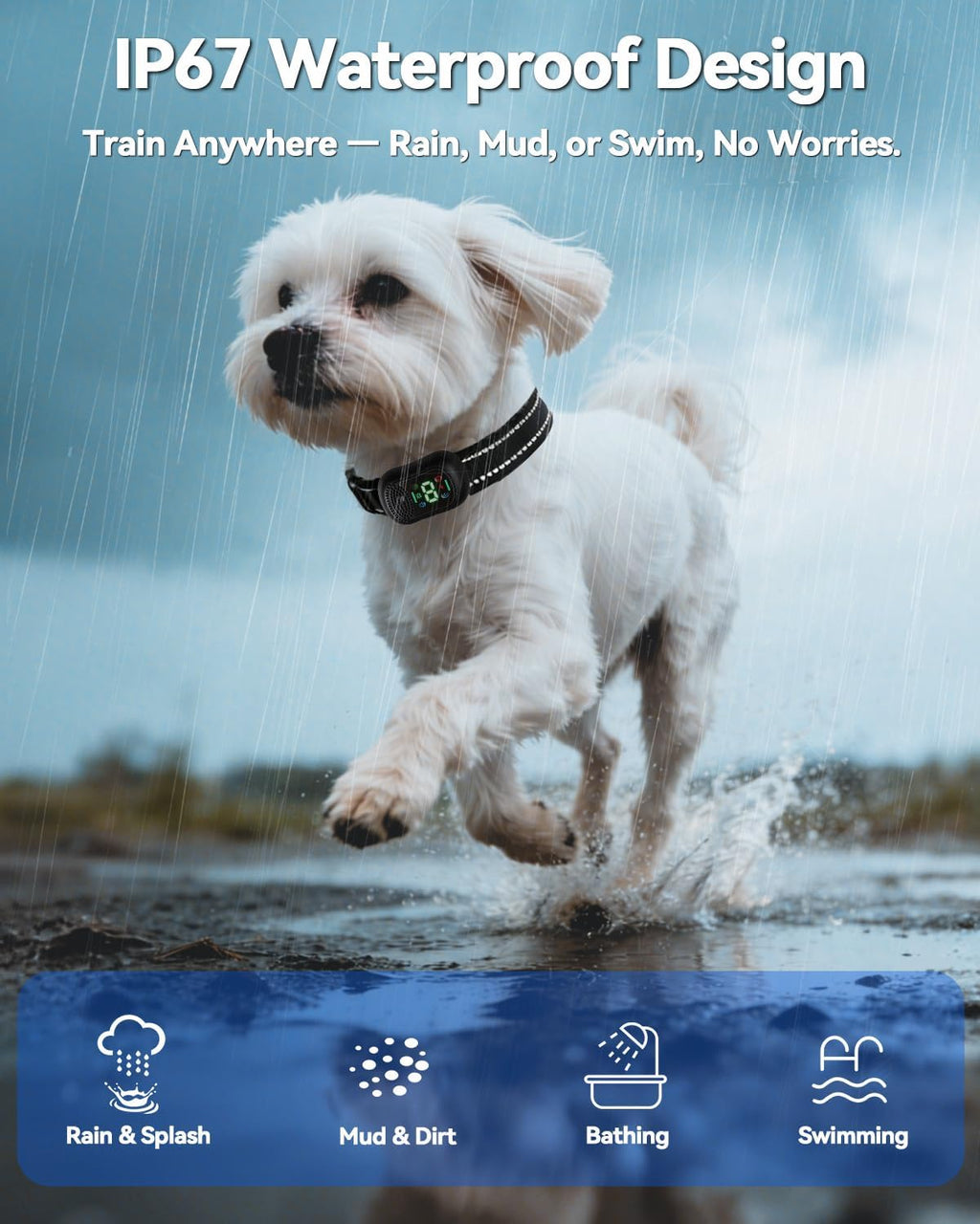 IP67 waterproof design train anywhere rain mud swim
