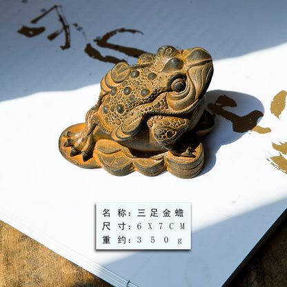 Desktop Toad Gold Toad Tea Pet Zen Tea Ceremony Tea