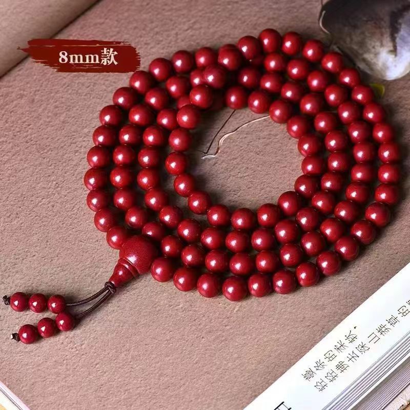 Authentic 108-Bead Cinnabar High-Purity Bracelet