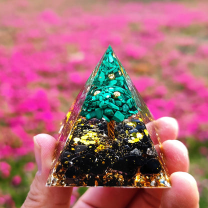 Crystal Ball Shard Pyramid Home Craft Resin Ornament