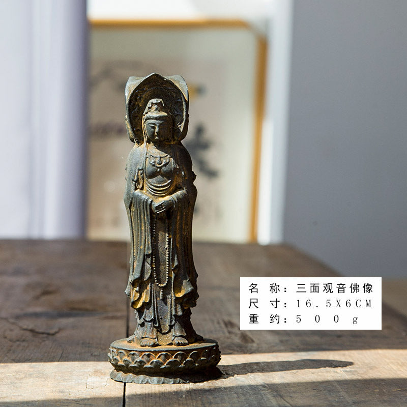 Zen-Style Neo-Chinese Statue Ornament of Nanhai Guanyin Bodhisattva