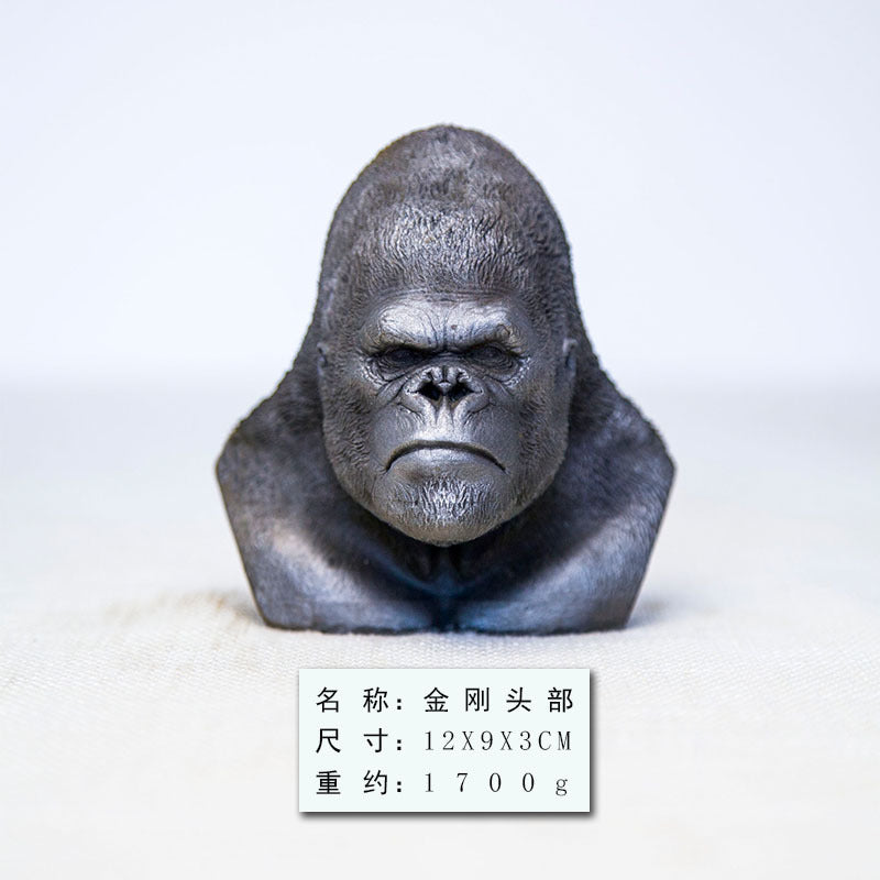 Art Figurine Bust Decoration: Handcrafted, sturdy Gorilla Desktop Home Decor Ornament